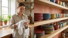 Muss man Geschirr nach dem Spülen abtrocknen? Was passiert, wenn man es nass stehen lässt